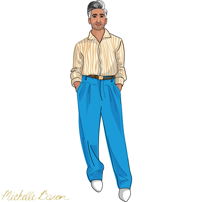 Michelle Baron Illustration Tan for Queer Eye Find the Fab Five Book
